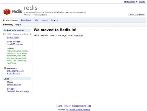 Redis - Project Hosting on Google Code