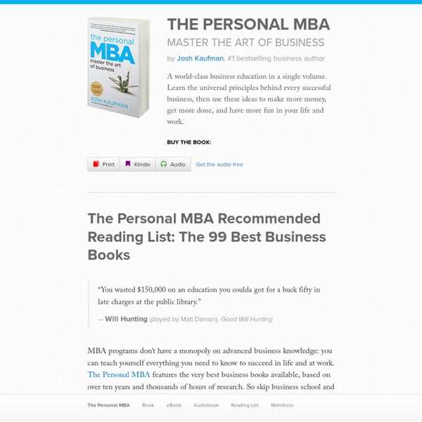 The 99 Best Business Books - The Personal MBA - The Personal MBA: Master the Art of Business