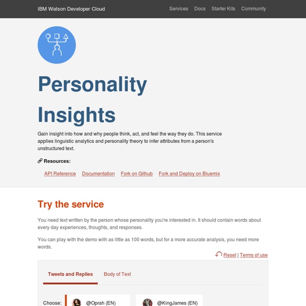 Personality Insights