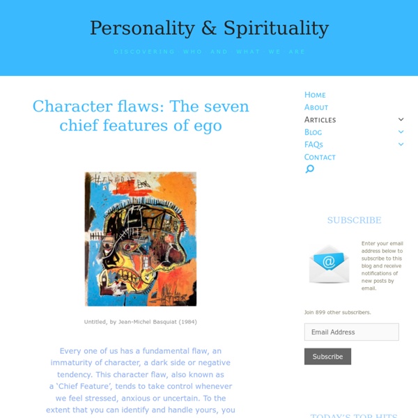 Character flaws: The seven chief features of ego - Personality & Spirituality