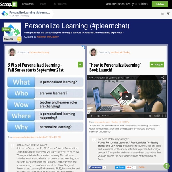 Personalize Learning (#plearnchat)
