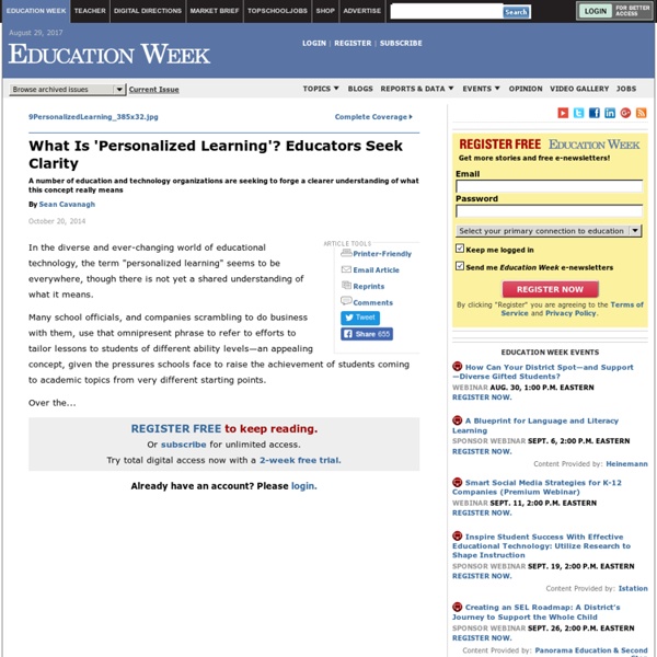 What Is 'Personalized Learning'? Educators Seek Clarity