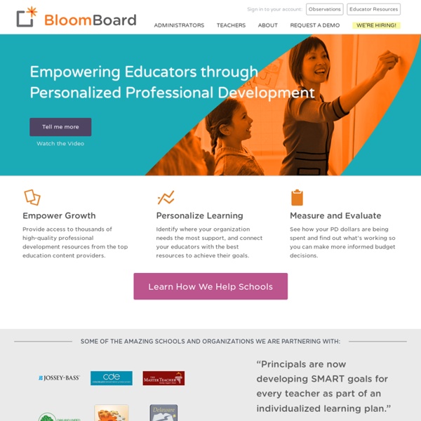 Bloomboard - We're building tools to help educators grow