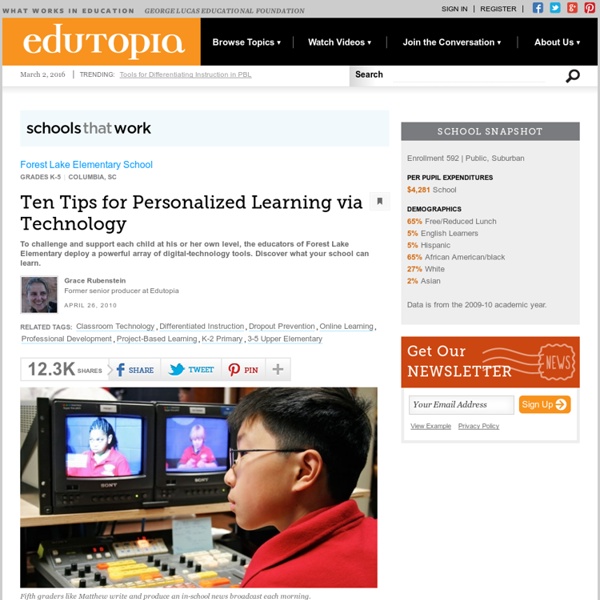 Ten Tips for Personalized Learning via Technology