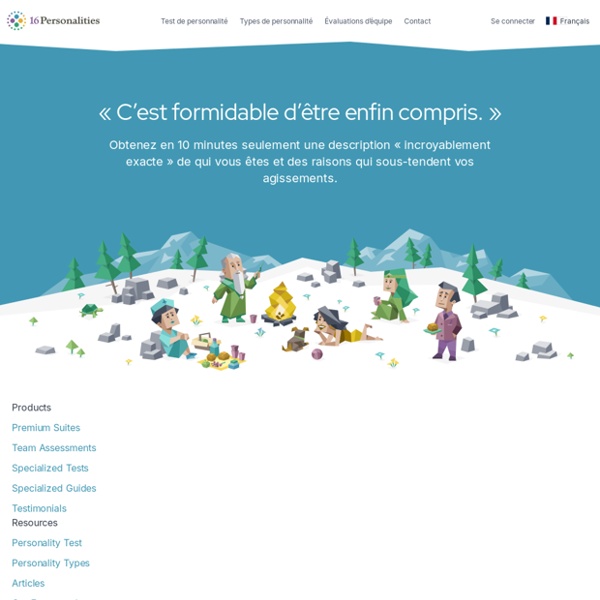 Test de personnalité gratuit, descriptions de types, conseils relationnels et de carrière