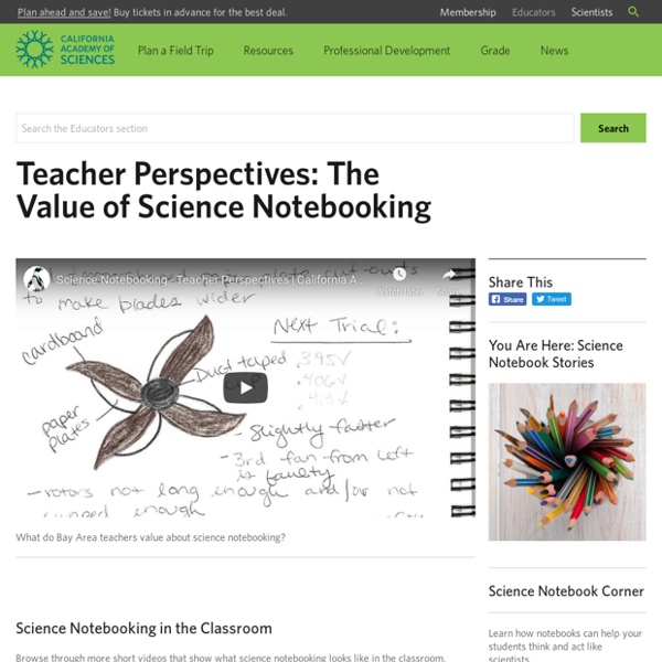 Video: Teacher Perspectives: The Value of Science Notebooking