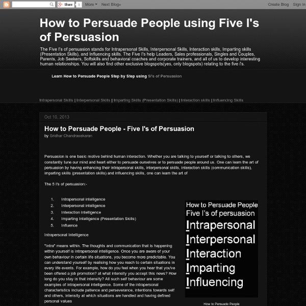 How to Persuade People
