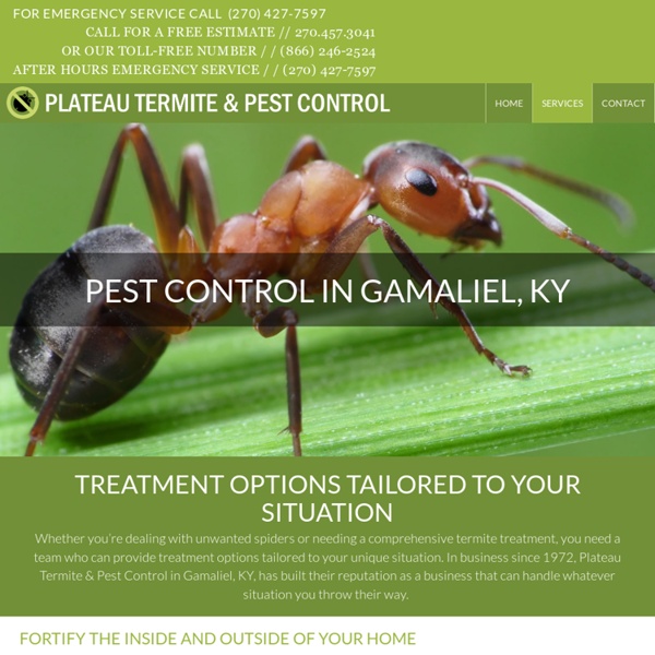 Pest Control Services in Gamaliel, KY