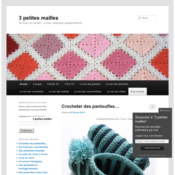 Du tricot, du crochet… un peu, beaucoup, passionnément…