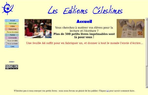 Les petits livres à l'école - le site des Éditions Célestines