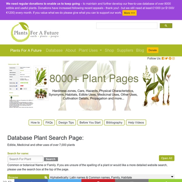 Plants For A Future : 7000 Edible, Medicinal & Useful Plants