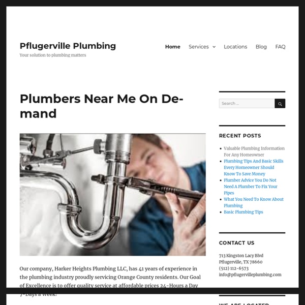 Here's one of the best plumbing company