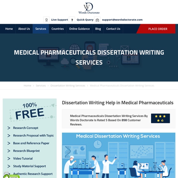 Medical Pharmaceuticals Dissertation writing Services
