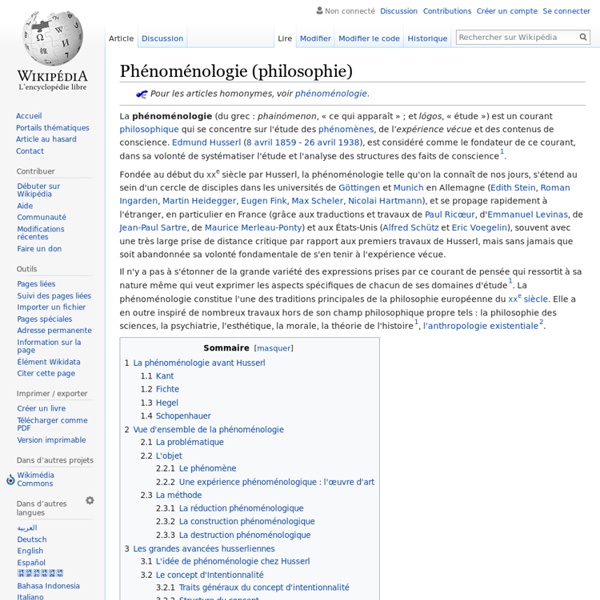 Phénoménologie (philosophie)