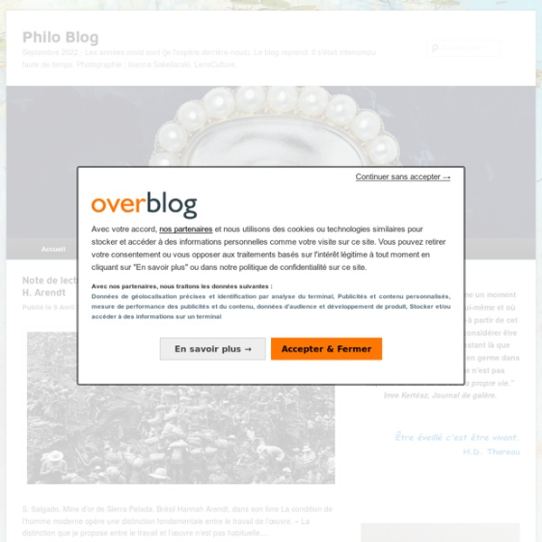 Philo Blog - Cours et exercices de philosophie à l'attention des élèves de terminales, notes de lecture actualités... pour tous les amoureux de la philosophie.
