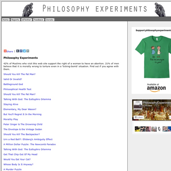 Philosophy Experiments