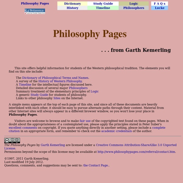 Philosophy Pages