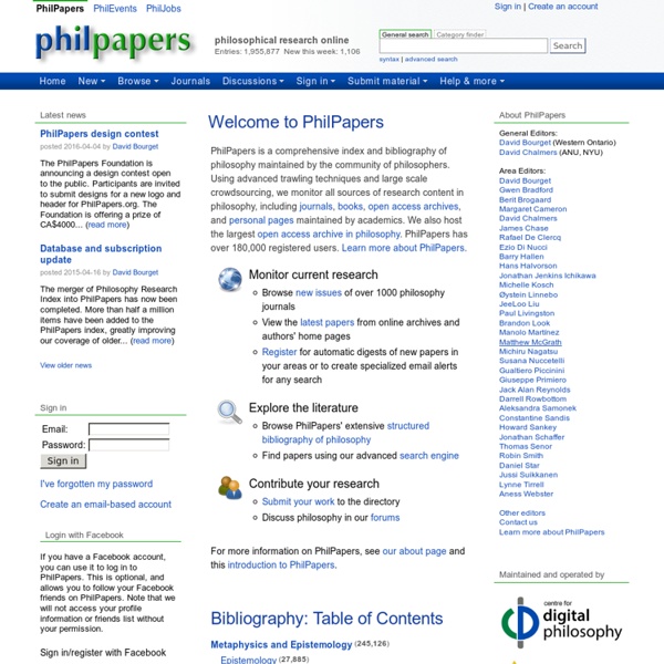PhilPapers: Online Research in Philosophy