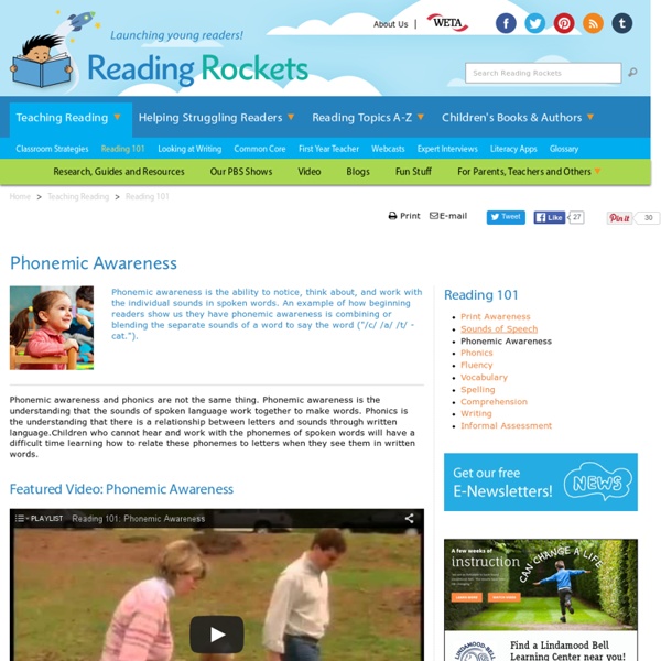 Phonemic Awareness - Reading 101