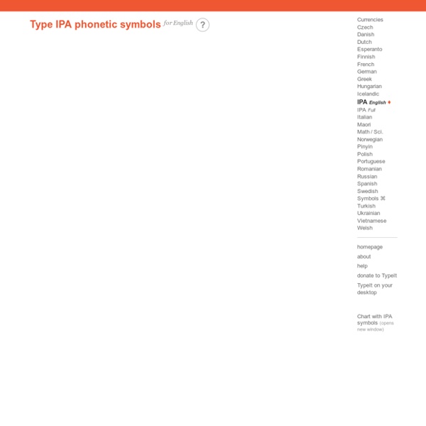 Type IPA phonetic symbols - online keyboard