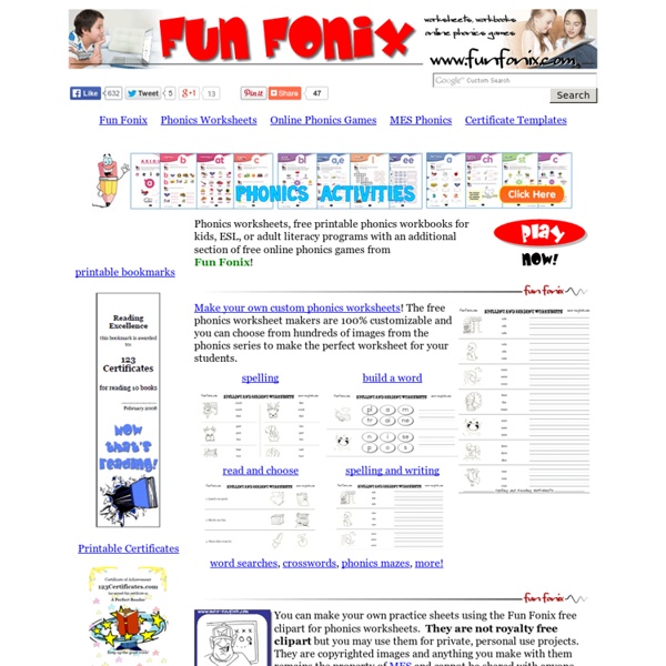 Free phonics worksheets and workbooks from Fun Fonix