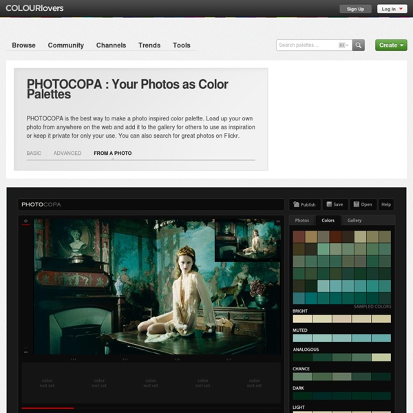 Photo Color Palettes by COLOURlovers
