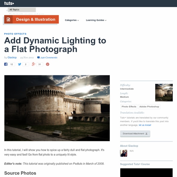 Add Dynamic Lighting to a Flat Photograph