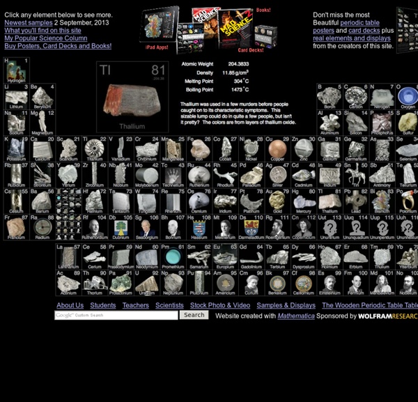 The Photographic Periodic Table of the Elements