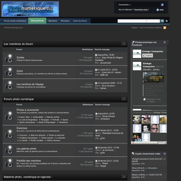 Forum photographie numerique et appareil photo - PhotoNumerique.biz