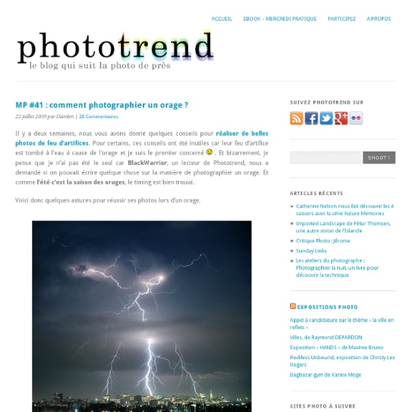 MP #41 : comment photographier un orage ? - Phototrend.fr