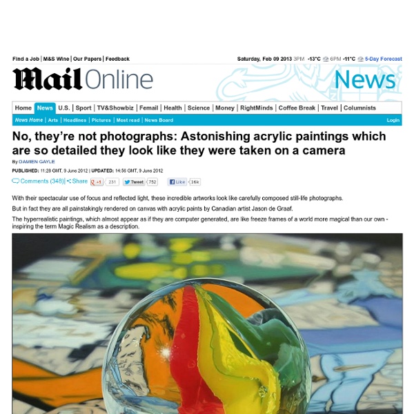 No, they¿re not photographs: Astonishing acrylic paintings which are so detailed they look like they were taken on a camera