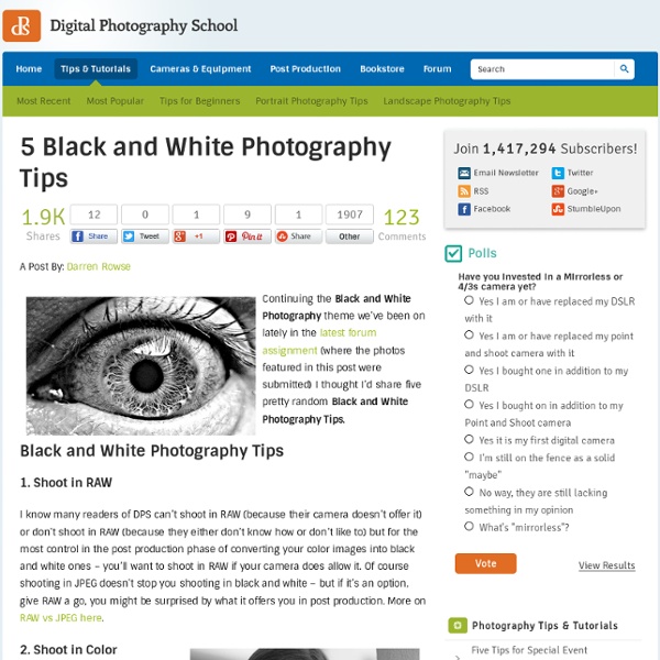5 Black and White Photography Tips