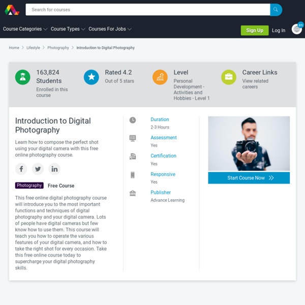 Digital Photography for Beginners - Free Online Course