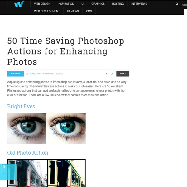 50 Time Saving Photoshop Actions for Enhancing Photos