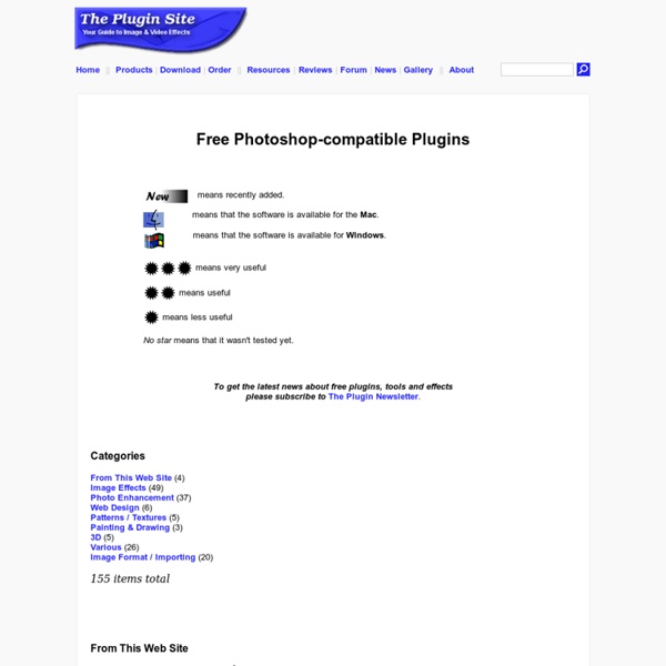 The Plugin Site - Free Photoshop-compatible Plugins