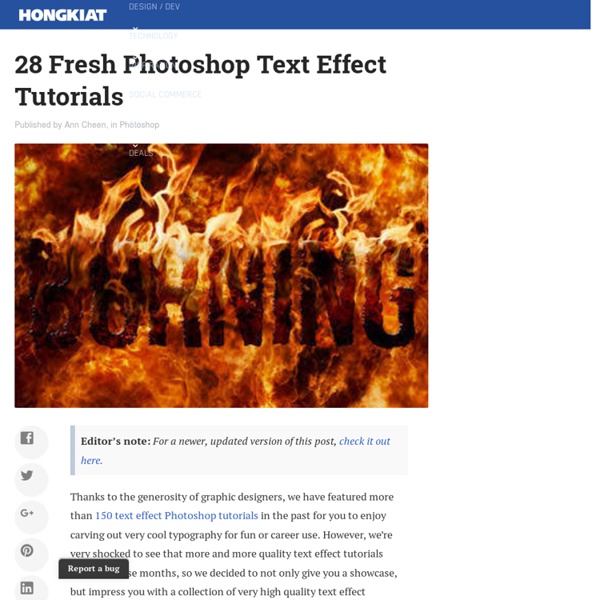 28 Fresh Photoshop Text Effect Tutorials