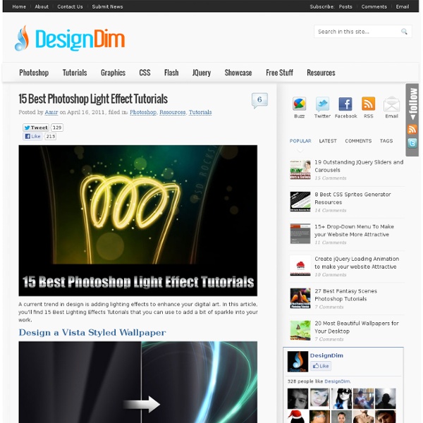 15 Best Photoshop Light Effect Tutorials