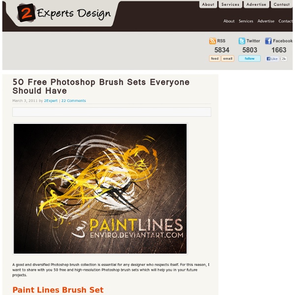 50 Free Photoshop Brush Sets