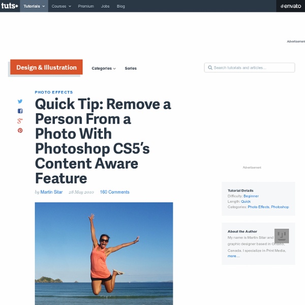 Remove a Person From a Photo With Photoshop CS5's Content Aware Feature