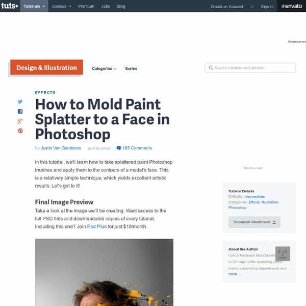 How to Mold Paint Splatter to a Face in Photoshop