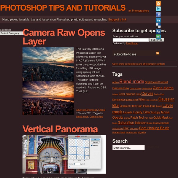 Photoshop tips, tutorials and lessons for photographers