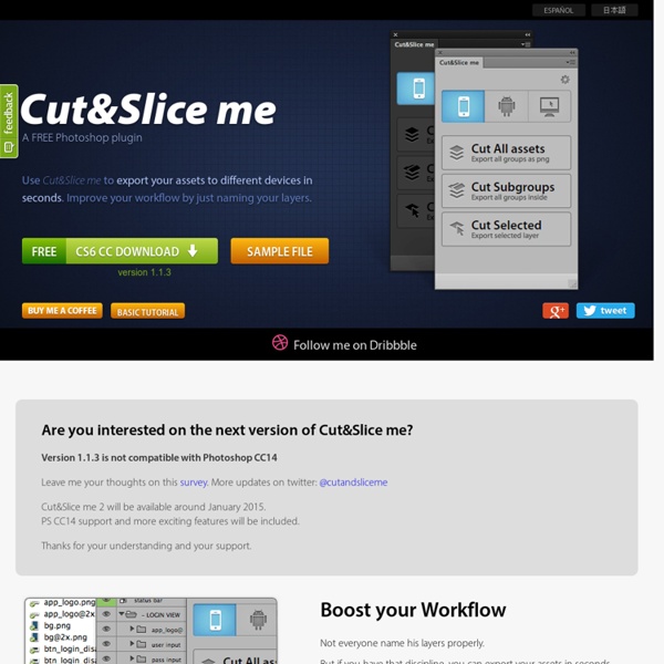Cut&Slice me - Photoshop plugin to export your assets - cut and slice me