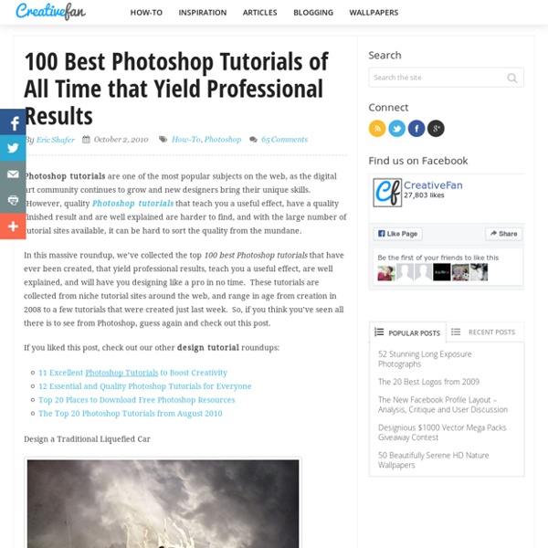 100 Best Photoshop Tutorials of All Time that Yield Professional Results