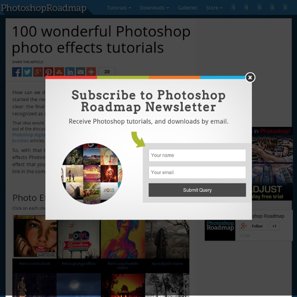 100 Wonderful Photoshop Photo Effects tutorials