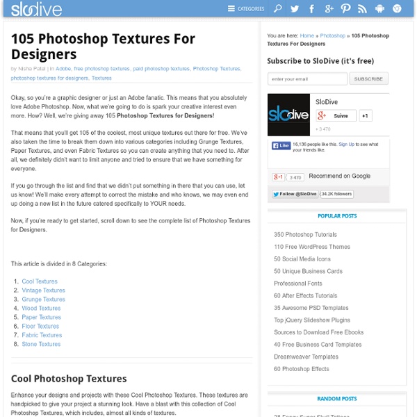 105 Photoshop Textures For Designers