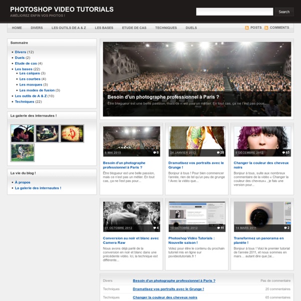 Photoshop Vidéo Tutorials
