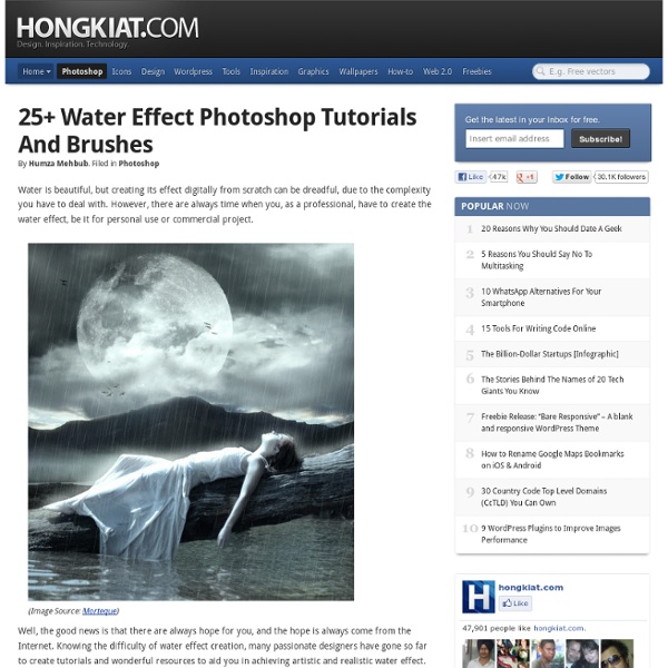 25+ Water Effect Photoshop Tutorials and Brushes