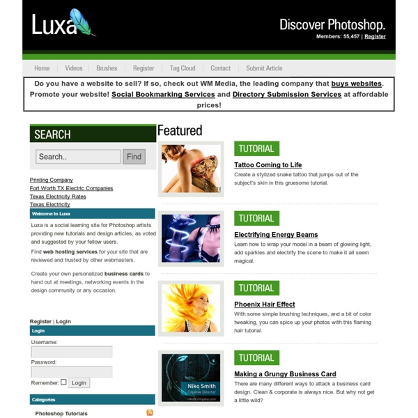 Luxa - Photoshop Tutorials, Videos, Brushes, Tips & Tricks