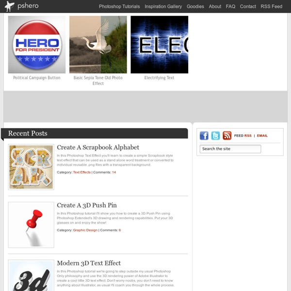 PSHERO - Free Photoshop Tutorials and More