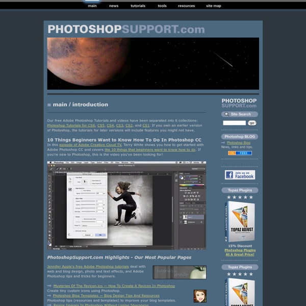Photoshop Tutorials & Adobe Photoshop Plugins